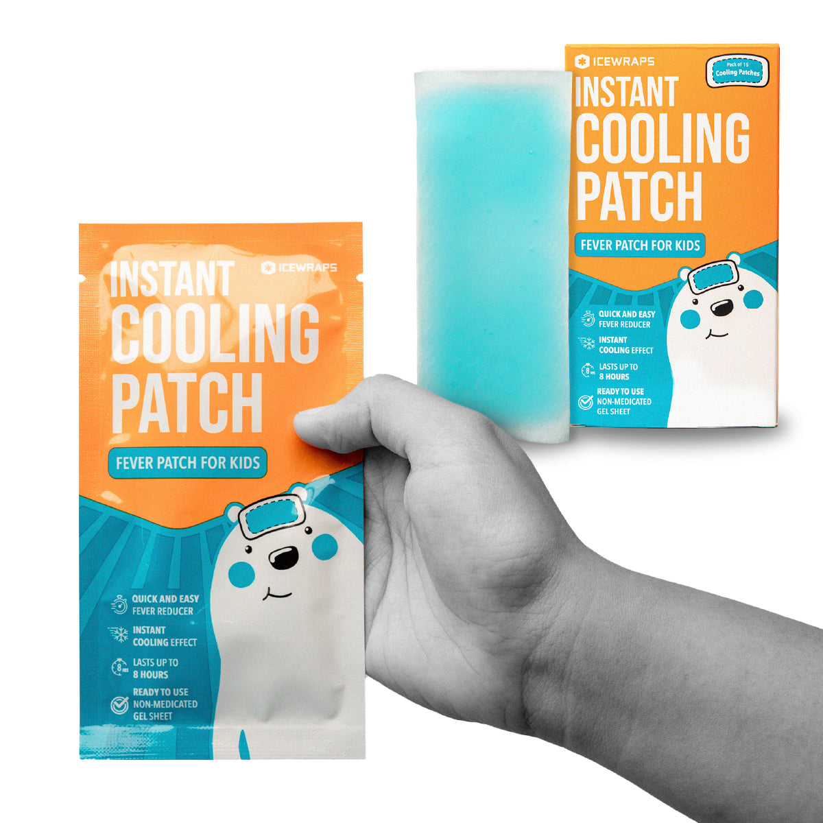ICEWRAPS Cooling Patches for Kids | Kids Fever Stickers | Cooling Comf ...
