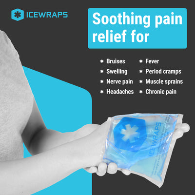 IceWraps 5x7 Reusable Multipurpose Hot/Cold Gel Pack, 4 Pack