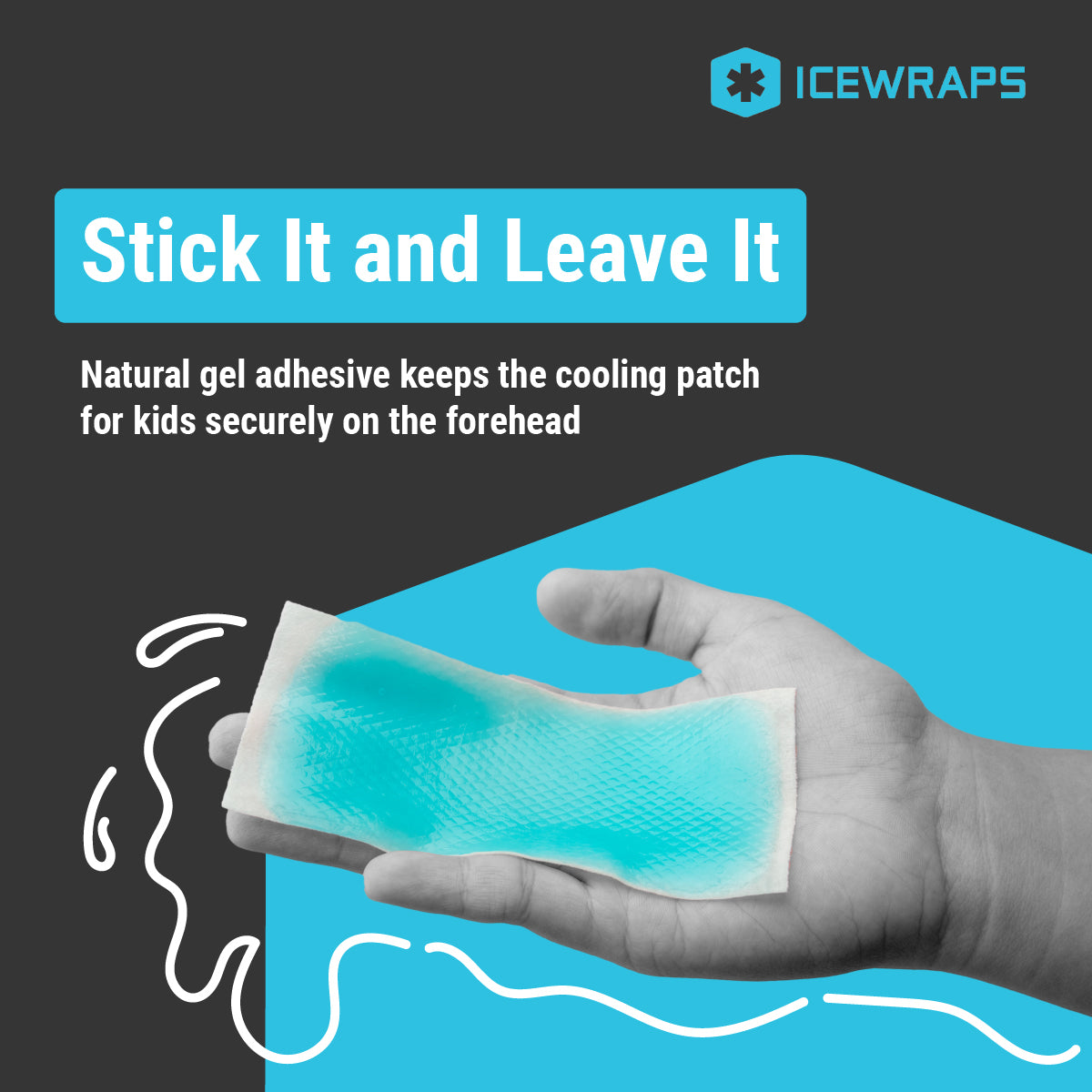 ICEWRAPS Cooling Patches for Kids, Kids Fever Stickers