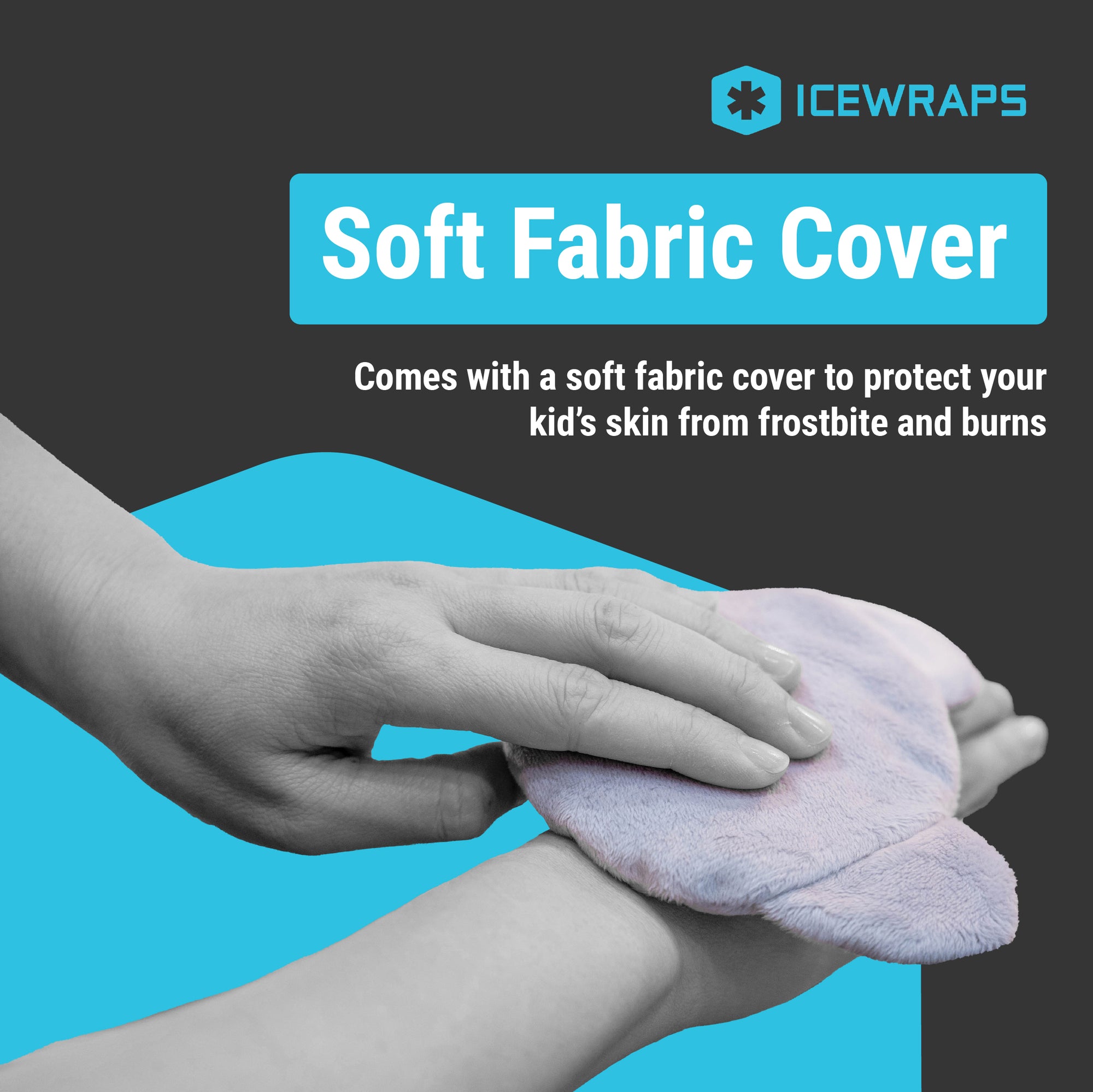 ICEWRAPS 4” Round Reusable Bead Gel Packs with Soft Cloth Cover - Hot Cold Boo Boo Pack for Kids Injuries - First Aid and Pain Relief - 4 Pack