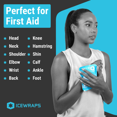 ICEWRAPS 4”x7” Instant Ice Packs for Injuries - 50 Count Bulk Emergency Single Use Disposable Ice Cold Compress for Pain Relief, Sports Kits, First Aid, Travel & Outdoor