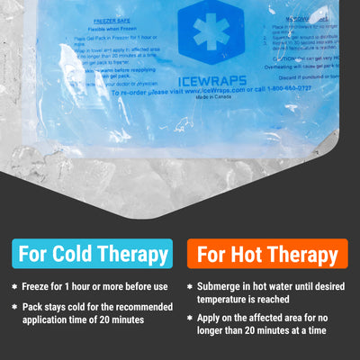 IceWraps 5x7 Reusable Multipurpose Hot/Cold Gel Pack, 4 Pack