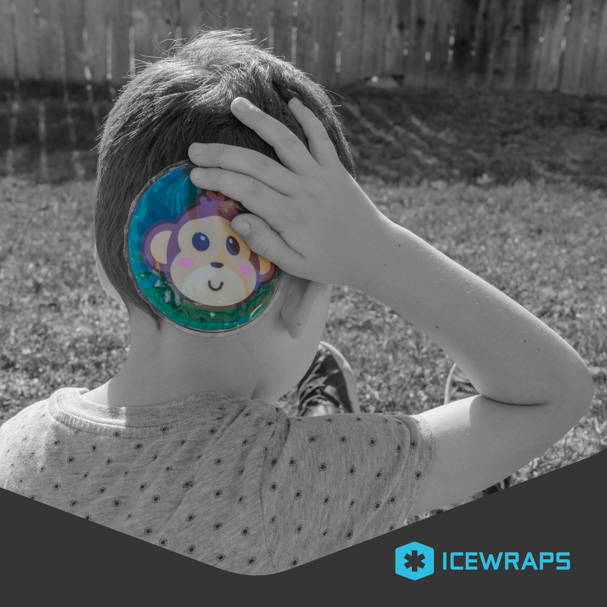 ICEWRAPS 4” Round Reusable Gel Packs - Hot Cold Boo Boo Pack for Kids Injuries - First Aid and Pain Relief - 4 Pack
