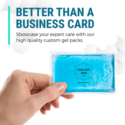 Custom Ice Pack - 3x5 Reusable Gel Pack | Personalized Ice Packs for Dental & Aesthetic Clinics