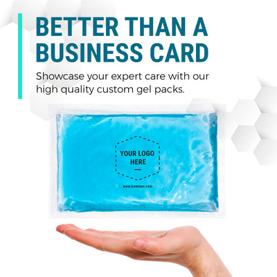 Custom Ice Pack - 6x10 Reusable Gel Pack | Personalized Ice Packs for Dental & Aesthetic Clinics, Chiropractors