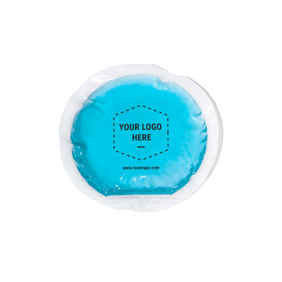 Custom Ice Pack - 4" Round Reusable Gel Pack | Personalized Ice Packs for Dental & Aesthetic Clinics