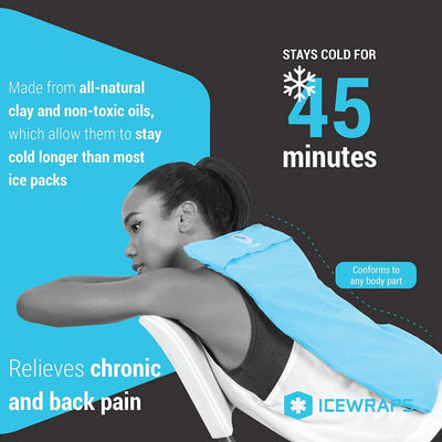 IceWraps 12x21 Oversize Cold Therapy Clay Pack with Cover