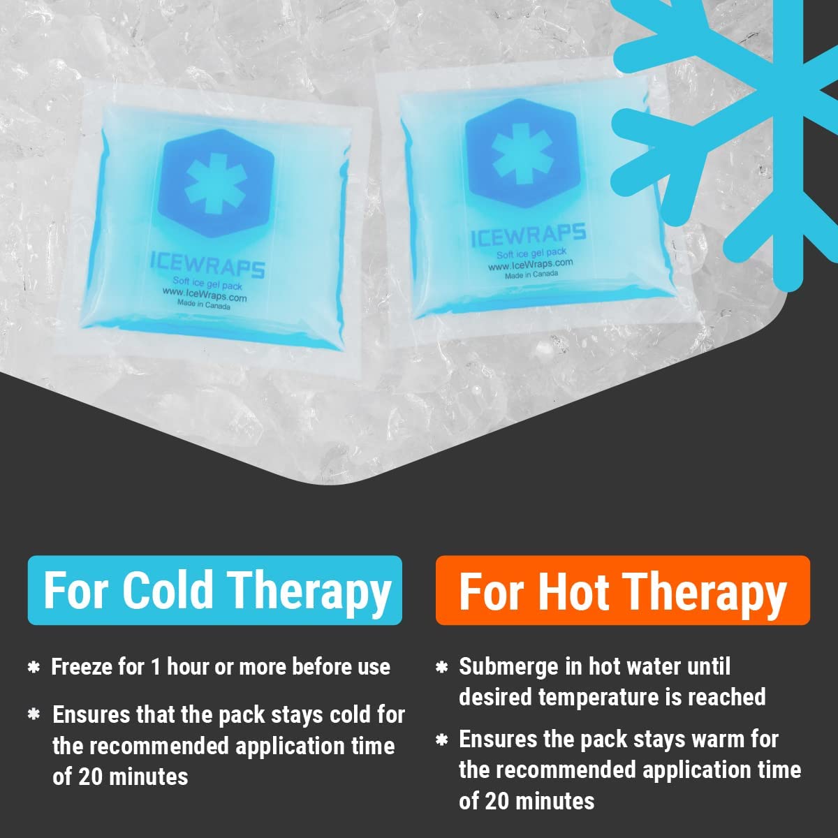 3x3 Gel Pack Reusable Hot or Cold Ice Pack - IceWraps
