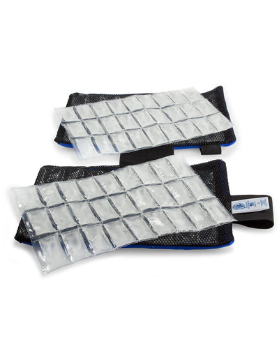 flexible ice packs with wearable compression wrap